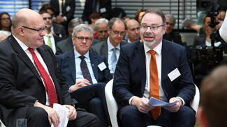 Forschungsgipfel 2017:Inner Circle 1 mit Dietmar Harhoff (re.) (Foto: David Ausserhofer)