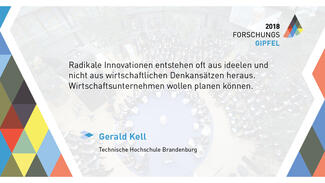 Thesen zum Forschungsgipfel 2018