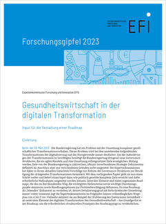 Paper "Gesundheitswirtschaft in der digitalen Transformation" (Cover)
