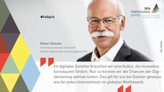 Forschungsgipfel 2016: Visual Statement von Dieter Zetsche